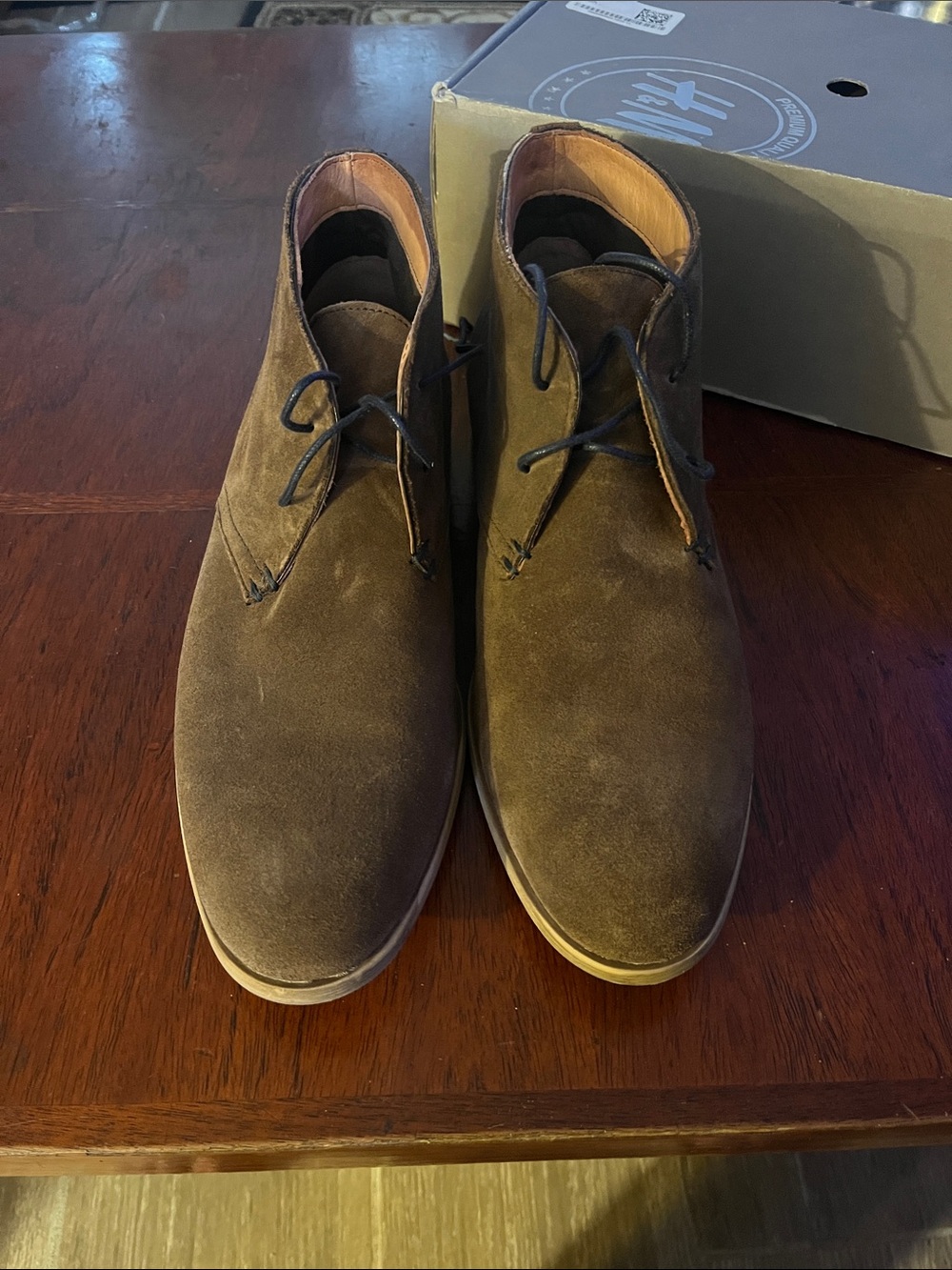 H&M Brown Suede Chukka Boots - Lace-Up Casual (worn once) 11.5 Men's